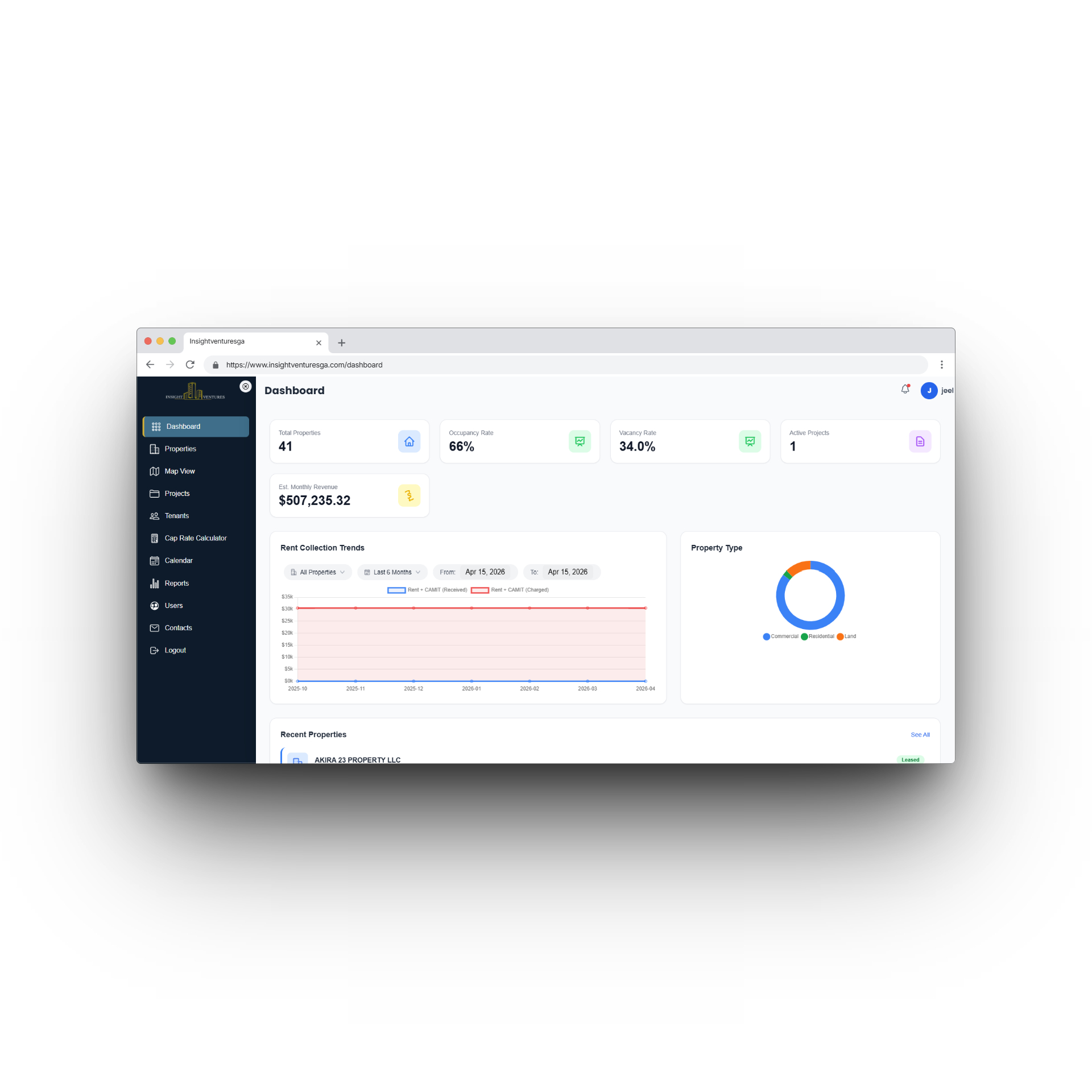 Real Estate CRM Dashboard